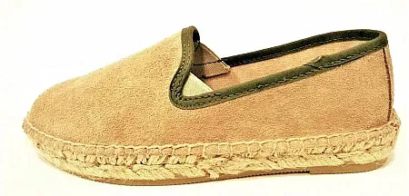 VIGUERA SLIP ON BEIGE/VERDE JR VIG-0006