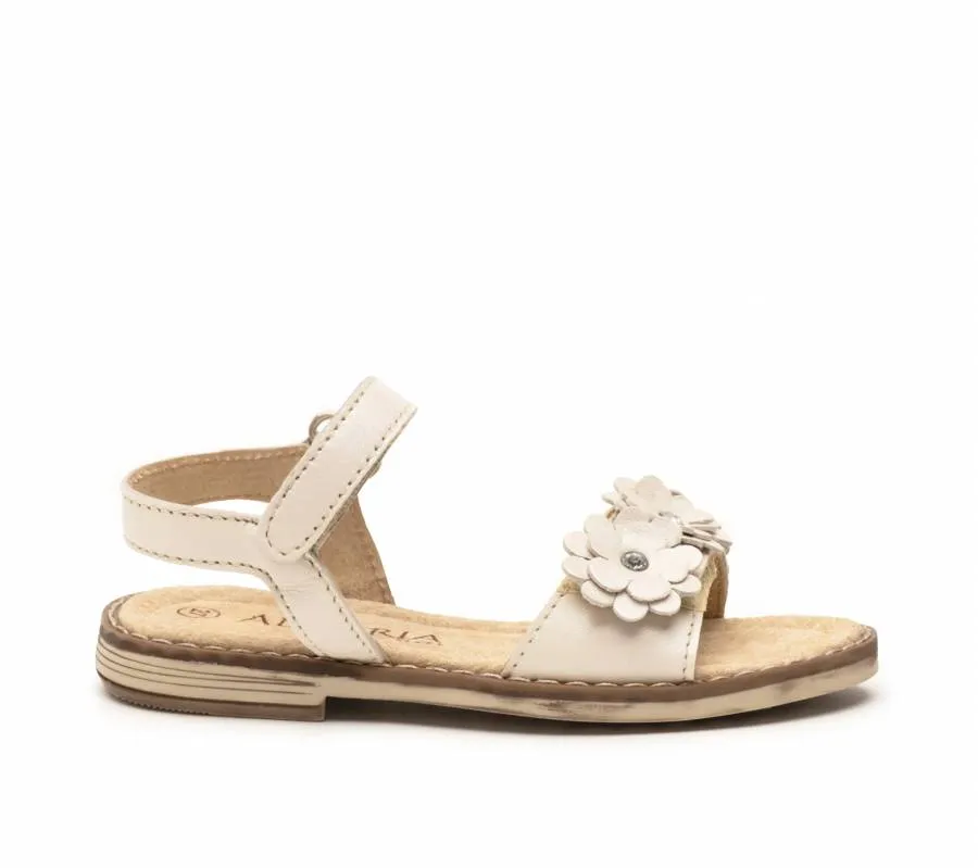 ALEGRIA BEIGE PEARLY SANDALS GIRLS B721