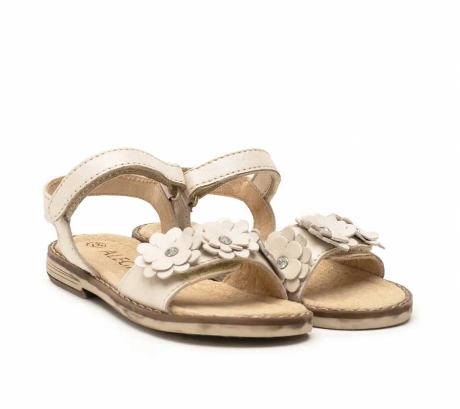 ALEGRIA BEIGE PEARLY SANDALS GIRLS B721