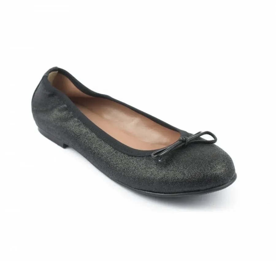PRIMI PASSI BALLARINAS 31033 GLITTER LEATHER BLACK