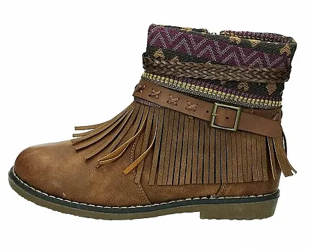CHIKA-10 CUERO GIRL BOOTS MANGOLIA BRAUN INDIAN (ΔΕΡΜΑΤΙΝΑ)