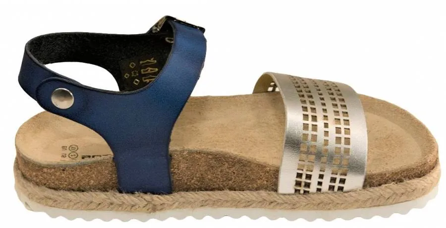 YOSHINO SANDALS 1571-C15 SILVER/BLUE