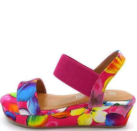 ENRICO COVERI 39S503 J GIRL SANDAL FUXIA FLORAL