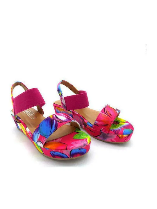 ENRICO COVERI 39S503 J GIRL SANDAL FUXIA FLORAL