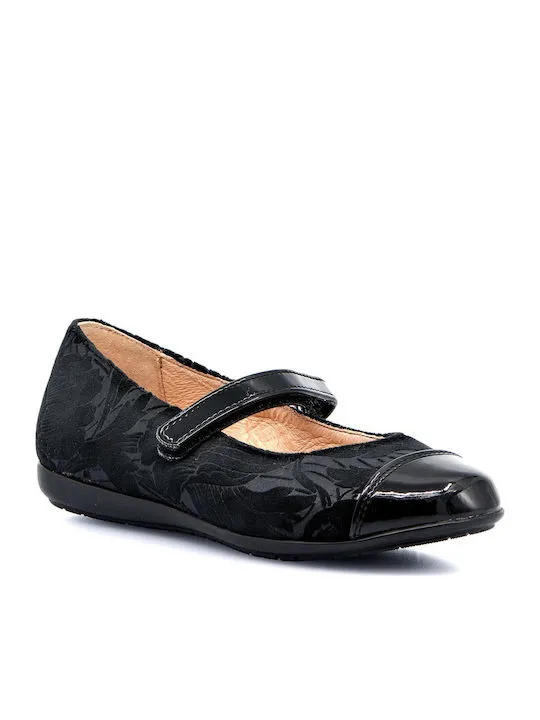 GARVALIN  BALLARINAS  A-NEGRO TERCIOPELO Y CHAROL 181451