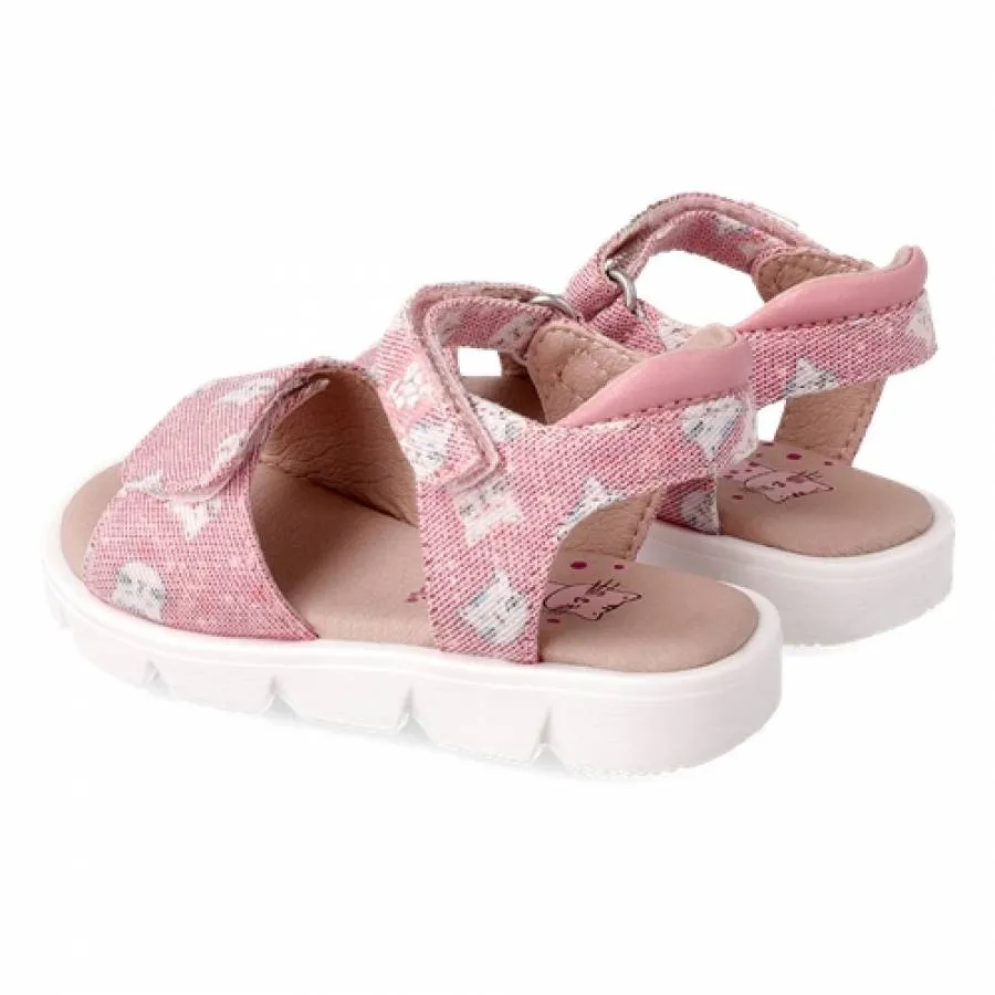 GARVALIN SANDALIA GIRLS A-FUCSIA Y GATOS 212326