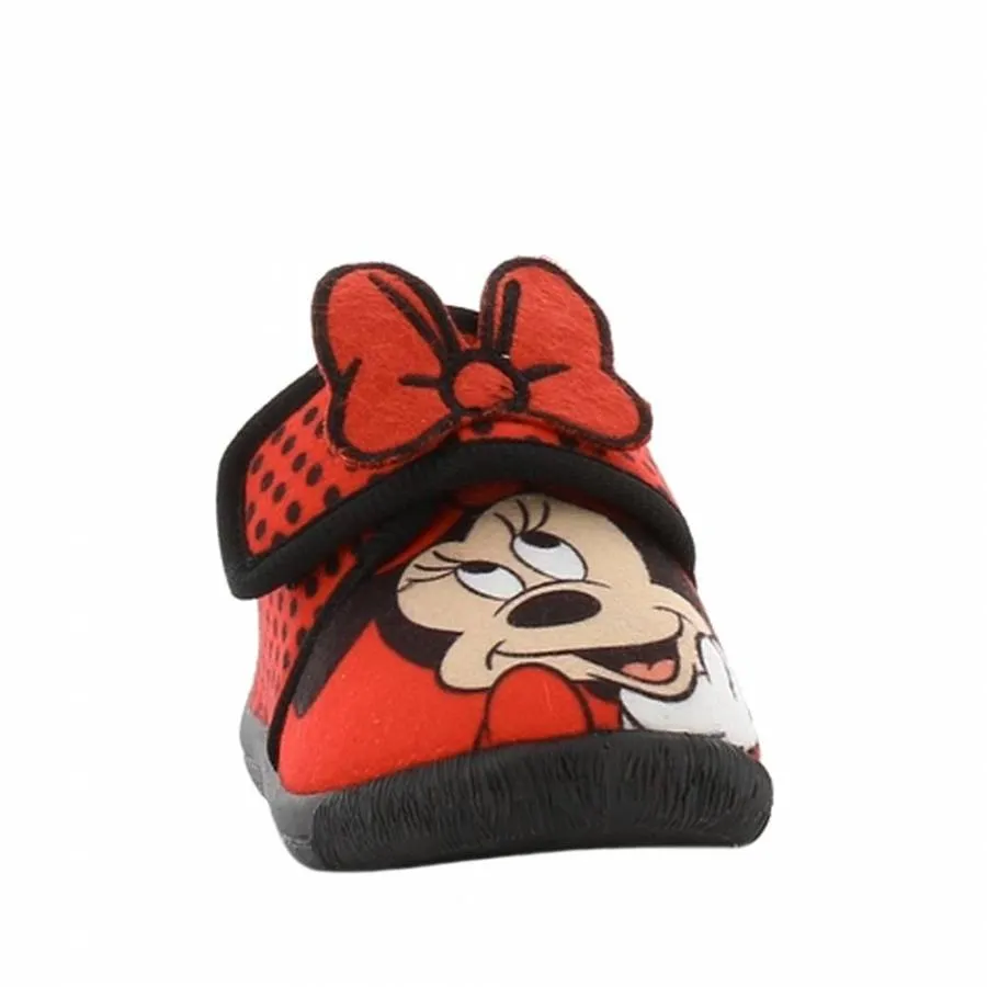 MINNIE MOUSE SLIPPERS MN008153 RED/BLACK