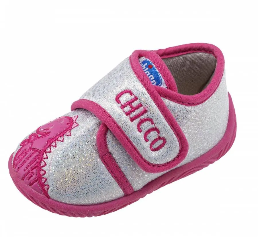 CHICCO SLIPERS TARO SILVER LAMINATED FABRIC 66171-61P