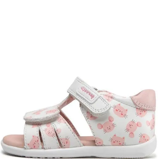 GARVALIN SANDALIA ESTAMPADO BLANCO RATONES 222304-B