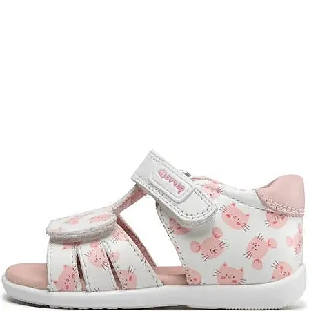GARVALIN SANDALIA ESTAMPADO BLANCO RATONES 222304-B