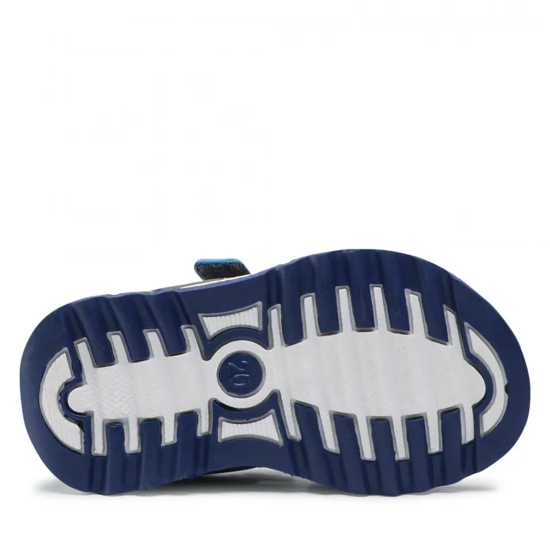 GARVALIN SANDALIA VELCROS 222806-B GRIS AZUL ELÉCTRICO