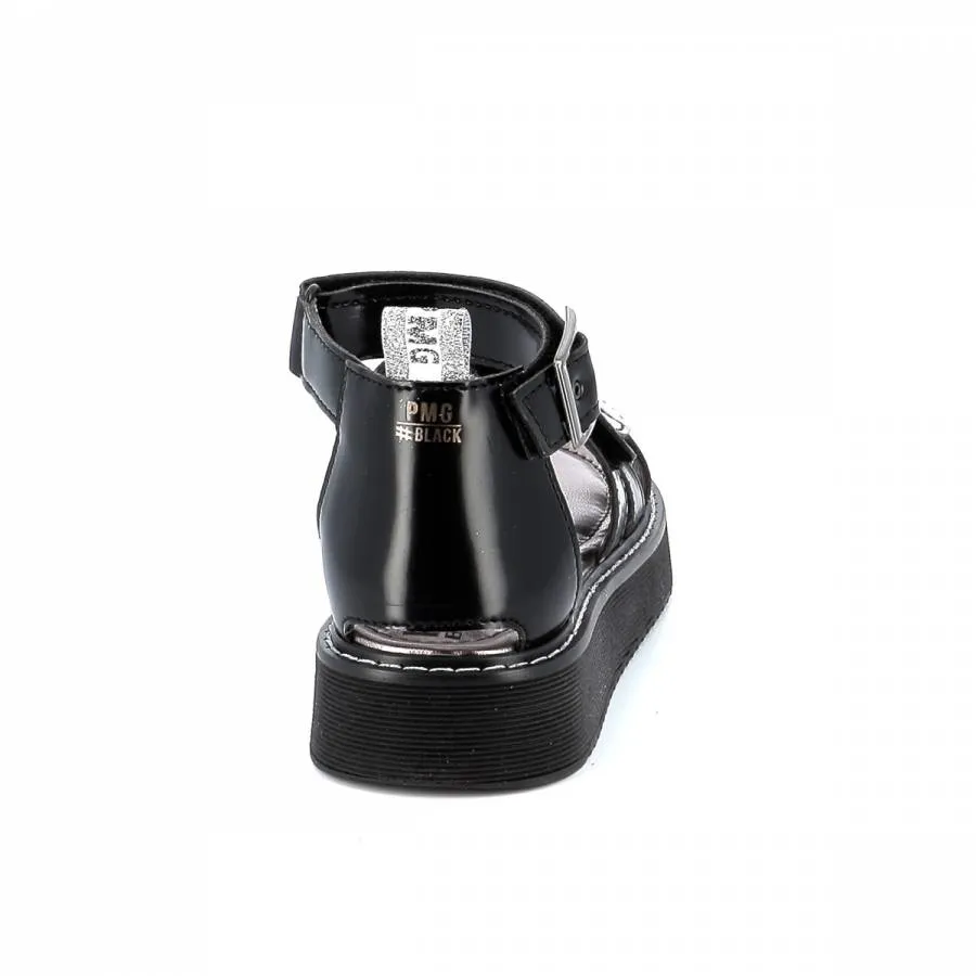 PRIMIGI SANDALIA JR GIRLS SI.ABRASIVATO NERO 1934200