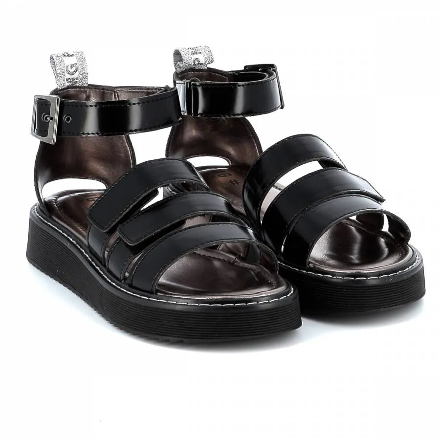 PRIMIGI SANDALIA JR GIRLS SI.ABRASIVATO NERO 1934200