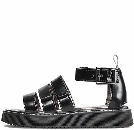 PRIMIGI SANDALIA JR GIRLS SI.ABRASIVATO NERO  1934200