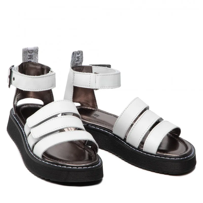 PRIMIGI SANDALIA JR GIRLS NAPPA BIANCO 1934211