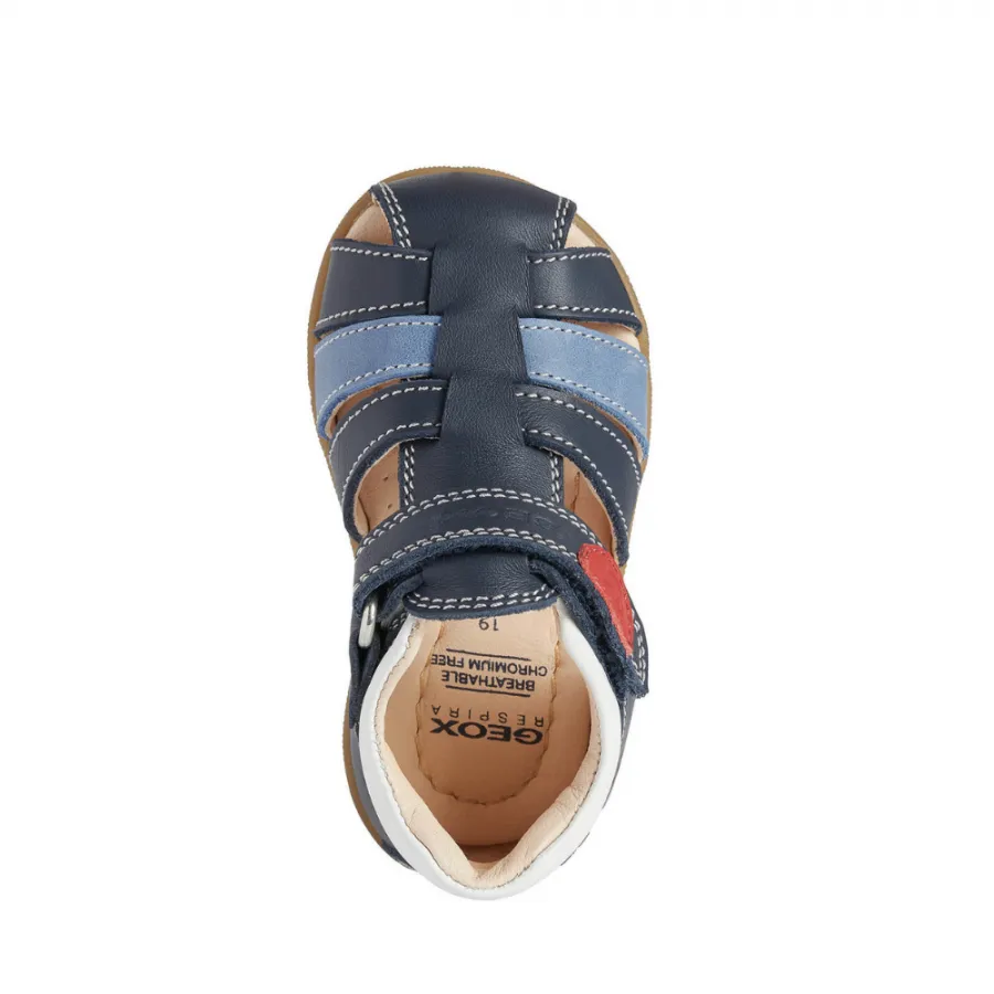 GEOX B MACCHIA B254VA 00085 C4211  BOY SANDAL  NAVY/WHITE