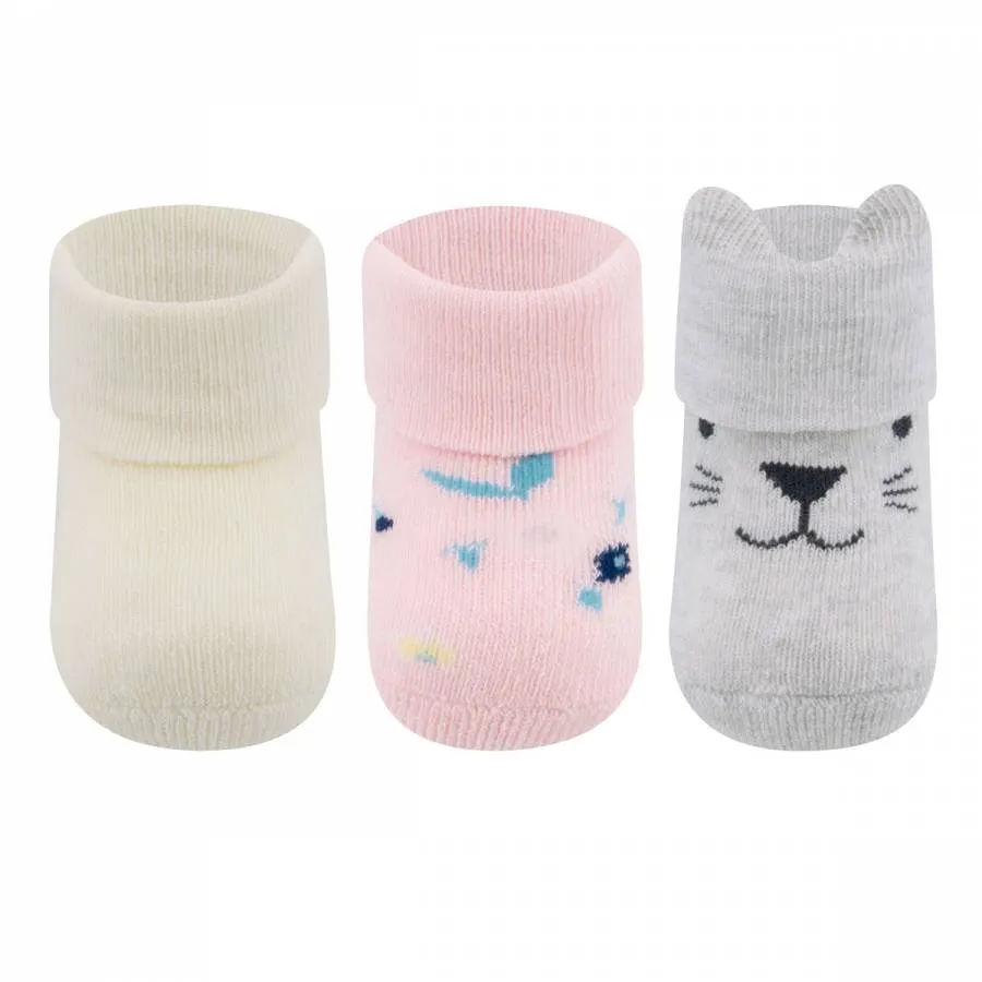 EWERS BABYSOCKS 3PACK CAT/FLOWERS/Uni 205261-2-ONE