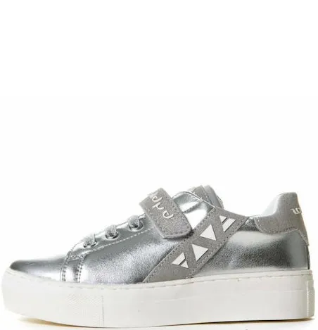 BYBLOS GIRLS SNEAKERS SILVER VELCRO 0132