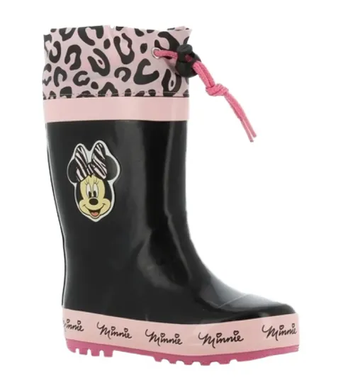 DISNEY MINNIE MOUSE RAIN BOOTS MN009298 BLACK/PINK