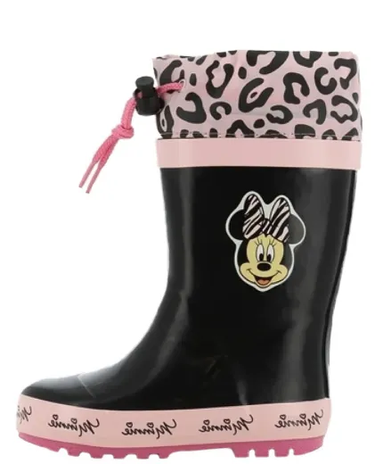 DISNEY MINNIE MOUSE RAIN BOOTS MN009298 BLACK/PINK