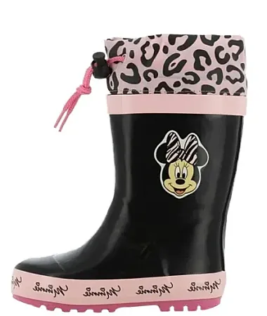 DISNEY MINNIE MOUSE RAIN BOOTS MN009298 BLACK/PINK