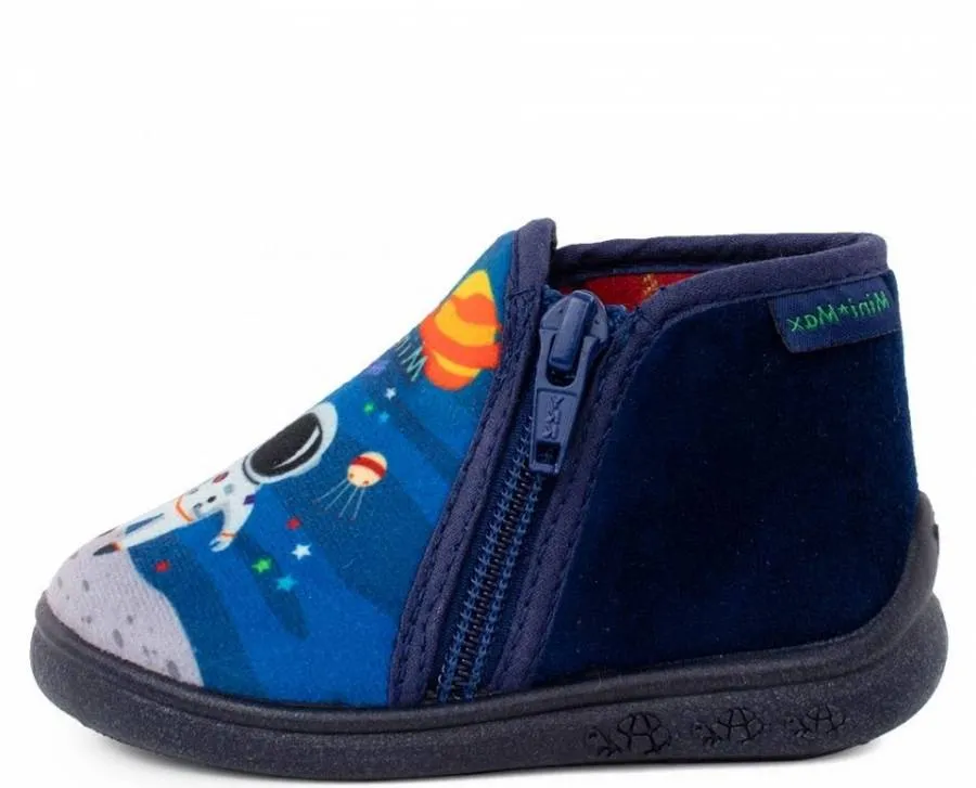 MINI MAX GEO BLUE SLIPPERS BOYS ANATOMIC