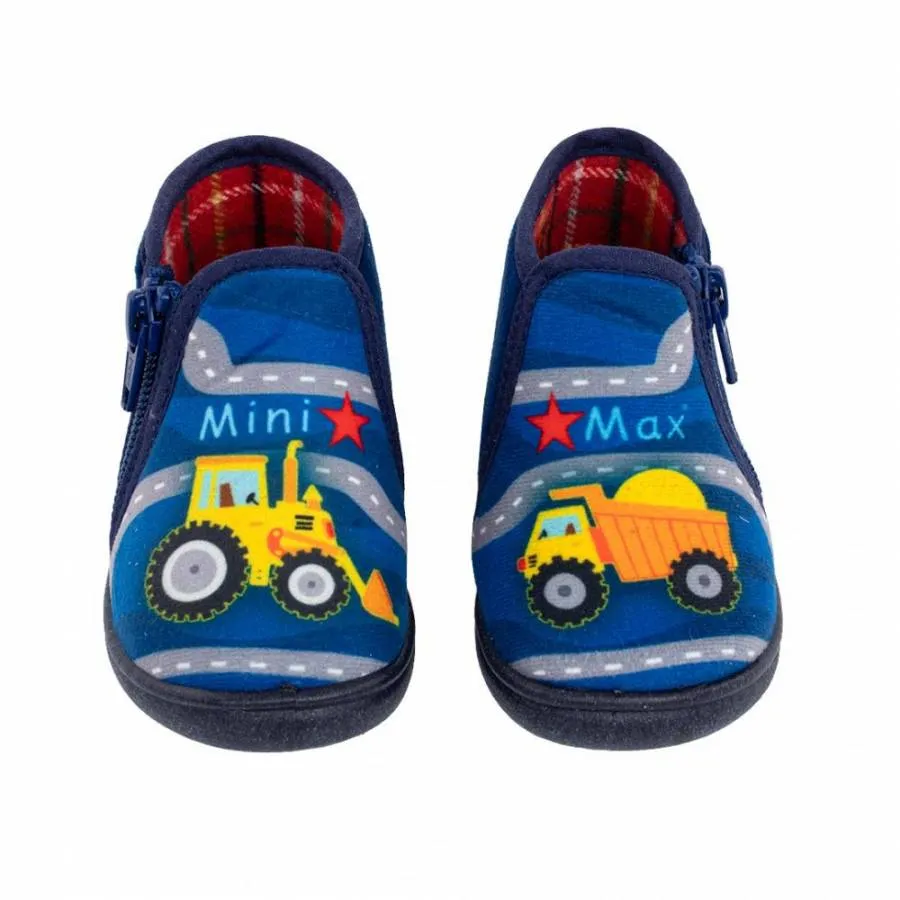 MINI MAX ROAD BLUE SLIPPERS BOYS ANATOMIC