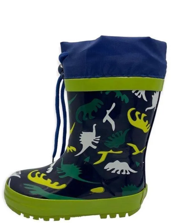 CHILDRENLAND RAIN BOOTS YL-9300 DINOSAURS GREEN