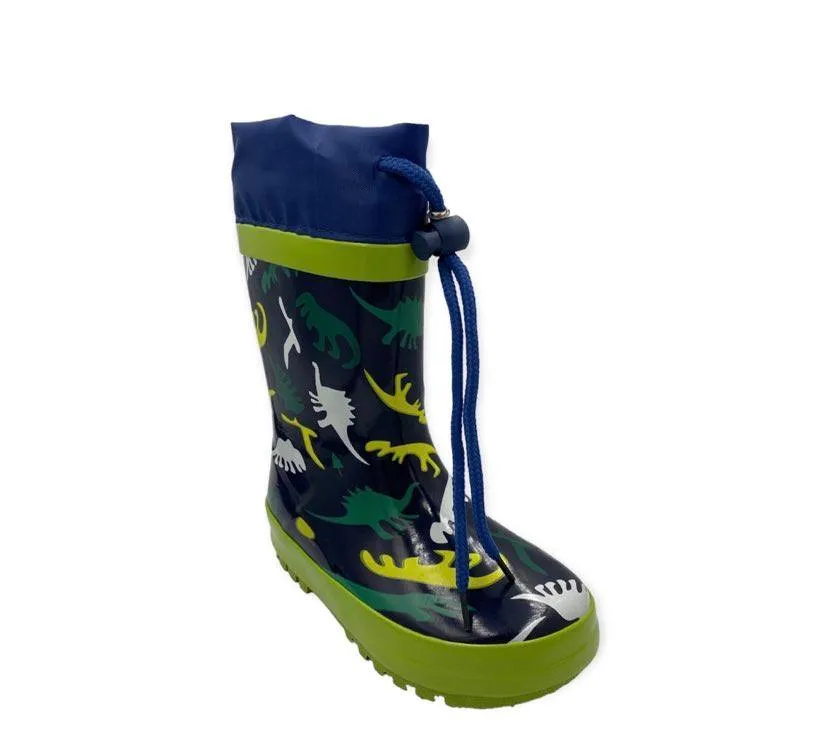 CHILDRENLAND RAIN BOOTS YL-9300 DINOSAURS GREEN