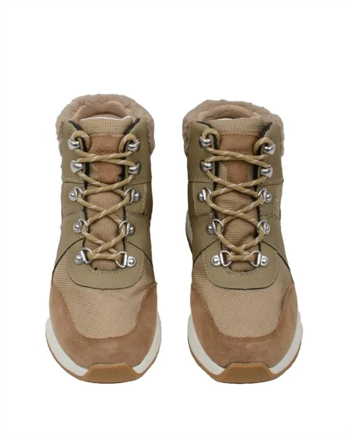 GEOX D BRAIES ABX (ΑΔΙΑΒΡΟΧΟ) A D26BEA 01122 C3C5Z TEXTILE+SUEDE LT OLIVE/SAND
