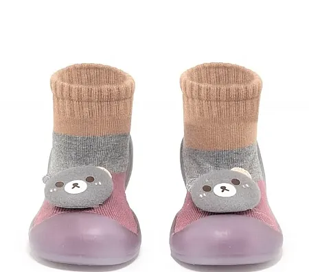 CHILDRENLAND STOPPER SOCKS CHILA147  PINK BEAR