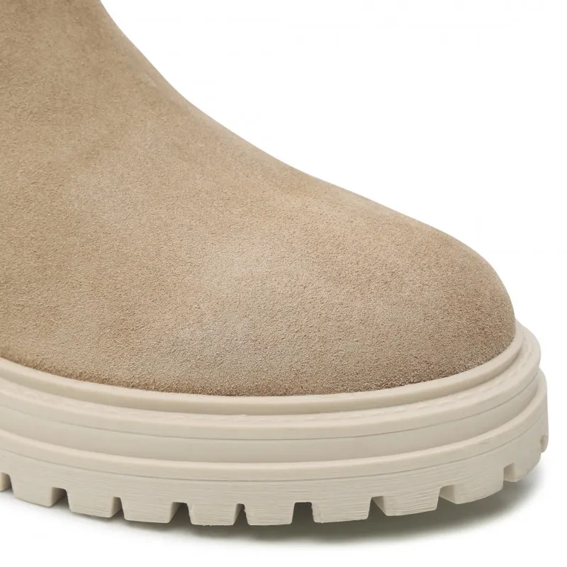 GEOX CHELSEA D IRIDEA D26HRS 00022 C5004 S SUEDE SAND WOMAN ANKLE BOOTS URBAN