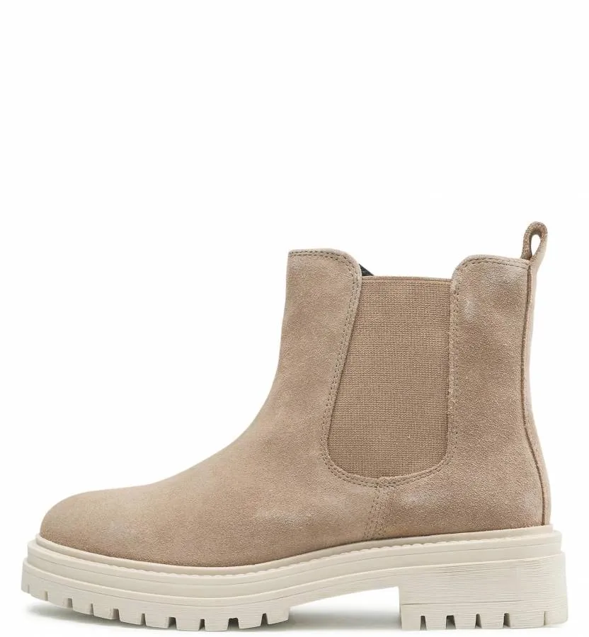 GEOX CHELSEA D IRIDEA D26HRS 00022 C5004 S SUEDE SAND WOMAN ANKLE BOOTS URBAN