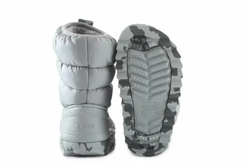 CROCS CLASSIC NEO PUFF BOOT K 207684-007 LIGHT GREY/GRIS CLAIR