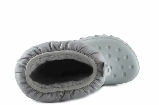 CROCS CLASSIC NEO PUFF BOOT K 207684-007 LIGHT GREY/GRIS CLAIR