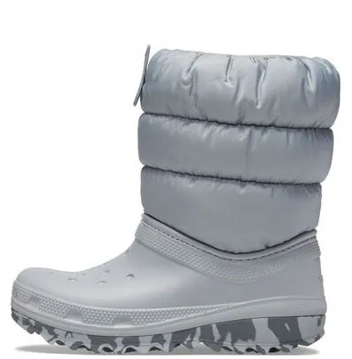 CROCS CLASSIC NEO PUFF BOOT K 207684-007 LIGHT GREY/GRIS CLAIR
