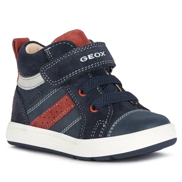 GEOX B BIGLIA B044DA 0CL22 C4244 NAVY/DK RED BABY FIRST STEPS CASUAL SPORT