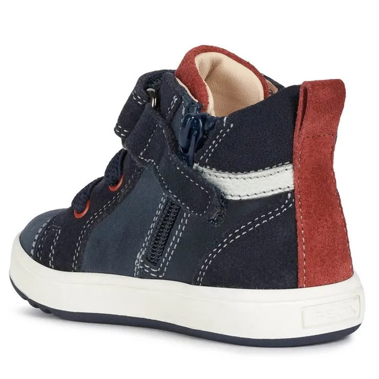 GEOX B BIGLIA B044DA 0CL22 C4244 NAVY/DK RED BABY FIRST STEPS CASUAL SPORT
