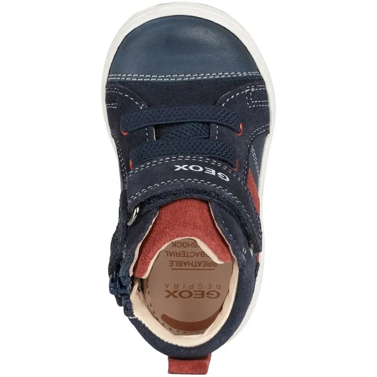 GEOX B BIGLIA B044DA 0CL22 C4244  NAVY/DK RED  BABY  FIRST STEPS  CASUAL SPORT