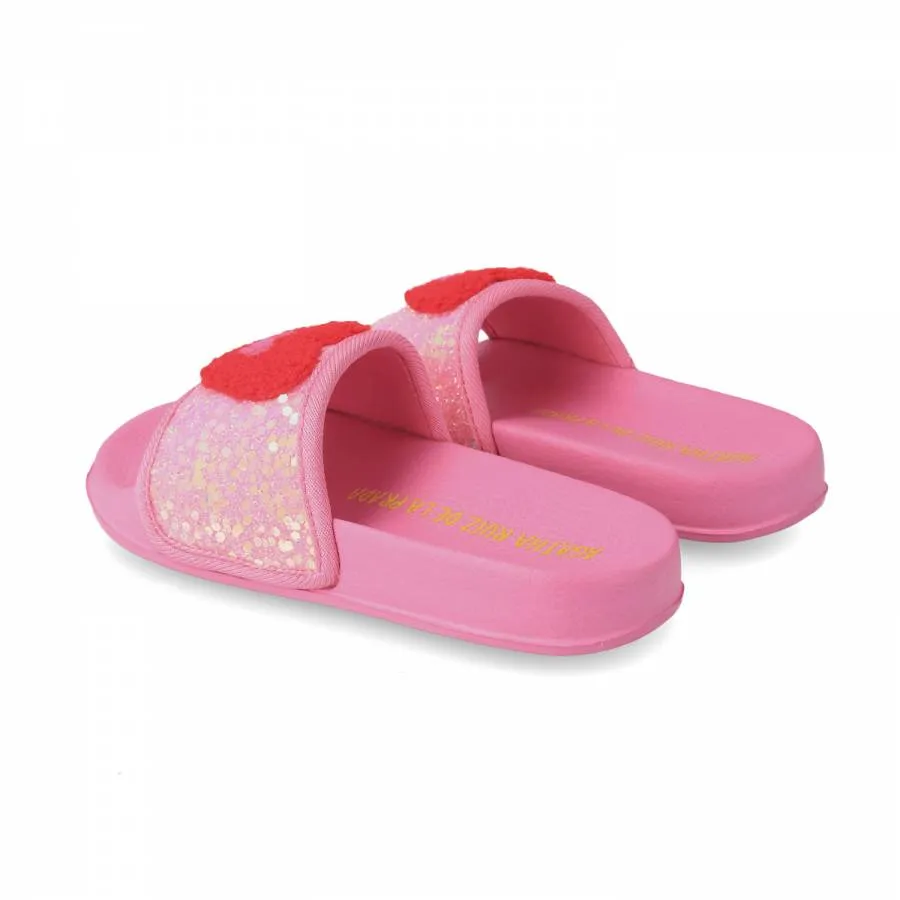 AGATHA RUIZ DE LA PRADA 232981-A1 FUCSIA GLITTER FLIP FLOP CORAZON