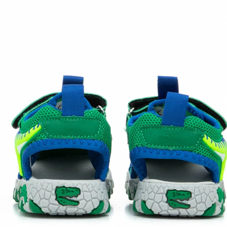 BULL BOYS SANDALO LIGHTS T-REX  DNCL2140 AS40 VERDE FORESTA