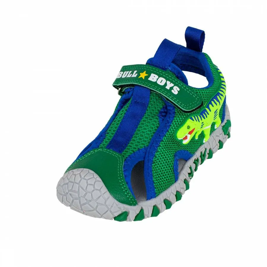 BULL BOYS SANDALO LIGHTS T-REX  DNCL2140 AS40 VERDE FORESTA