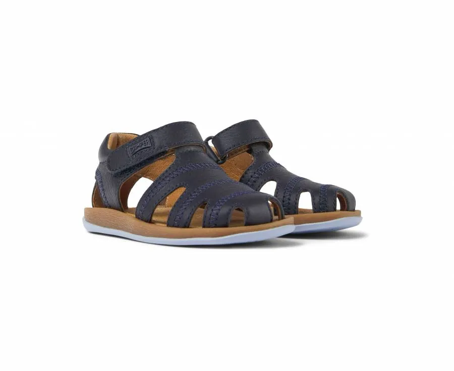 CAMPER SANDAL BOY BICHO 80372-068 NAVY LEATHER FIRST WALKERS