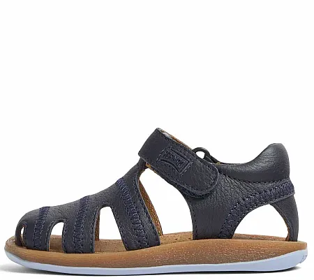 CAMPER SANDAL BOY BICHO 80372-068 NAVY LEATHER FIRST WALKERS