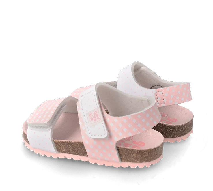 GARVALIN SANDALIA GIRLS BIO ESTAMPADO 232431-B BLANCO Y ROSA