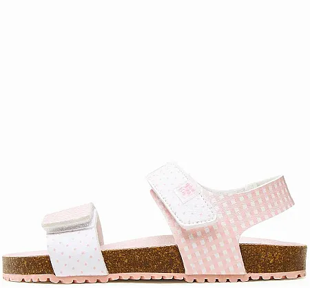 GARVALIN SANDALIA GIRLS BIO ESTAMPADO 232431-B BLANCO Y ROSA