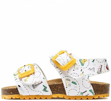 GARVALIN SANDALIA BIO ESTAMPADO 232663-B 2 BLANCO