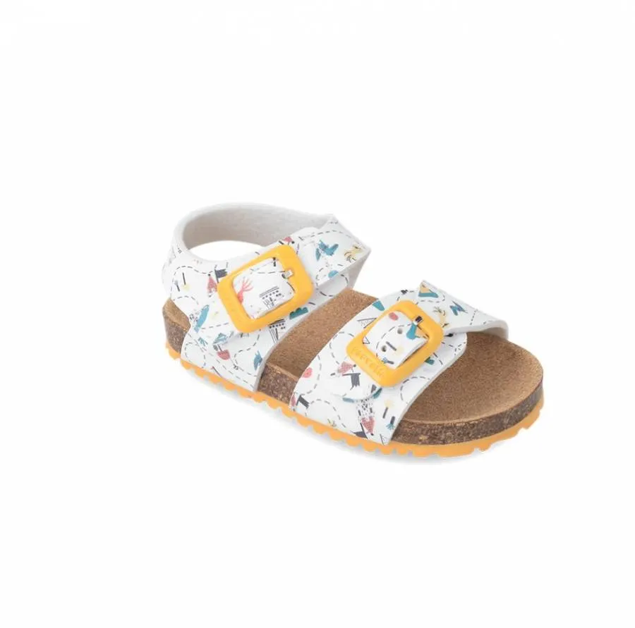 GARVALIN SANDALIA BIO ESTAMPADO 232663-B 1 BLANCO