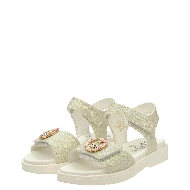 LELLI KELLY SANDALO FELICIA LKCV3570 LA01 GLITER BIANCO