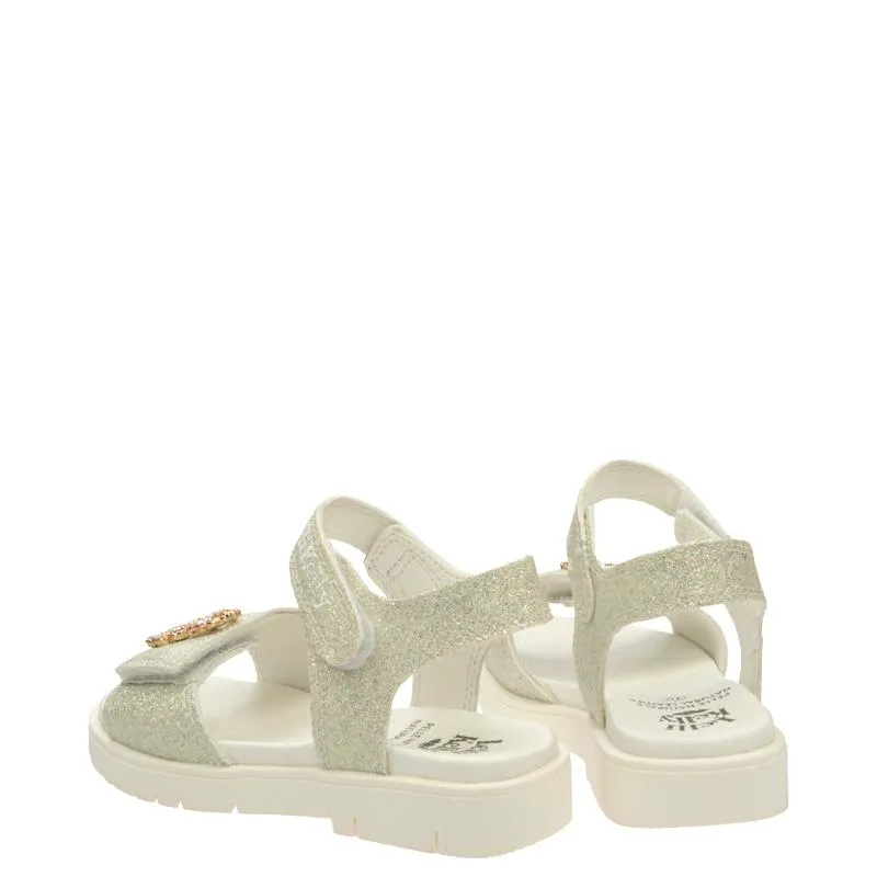 LELLI KELLY SANDALO FELICIA LKCV3570 LA01 GLITER BIANCO